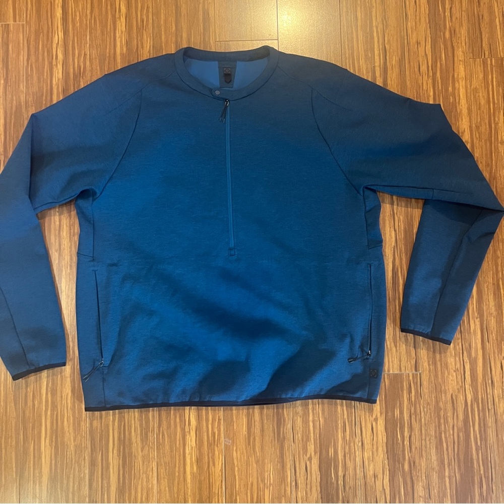 Lululemon Size Large Mens Jacket LAB Refract Track Jacket Half Zip Carbon Blue